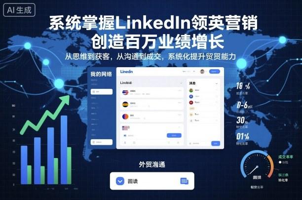 系统掌握LinkedIn领英营销，创造百万业绩增长，从思维到获客，从沟通到成交，系统化提升外贸能力Tiktok学堂TikTiok学堂