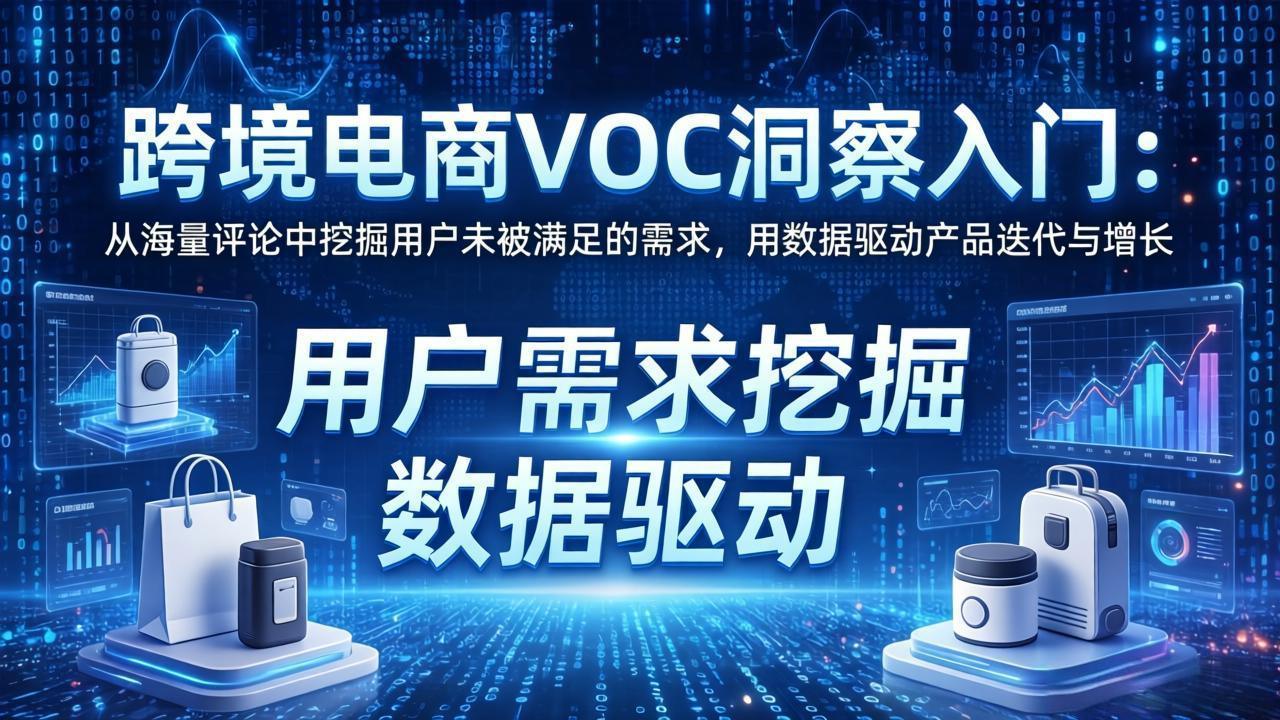 跨境电商VOC洞察入门：从海量评论中挖掘用户未被满足的需求，用数据驱动产品迭代与增长Tiktok学堂TikTiok学堂